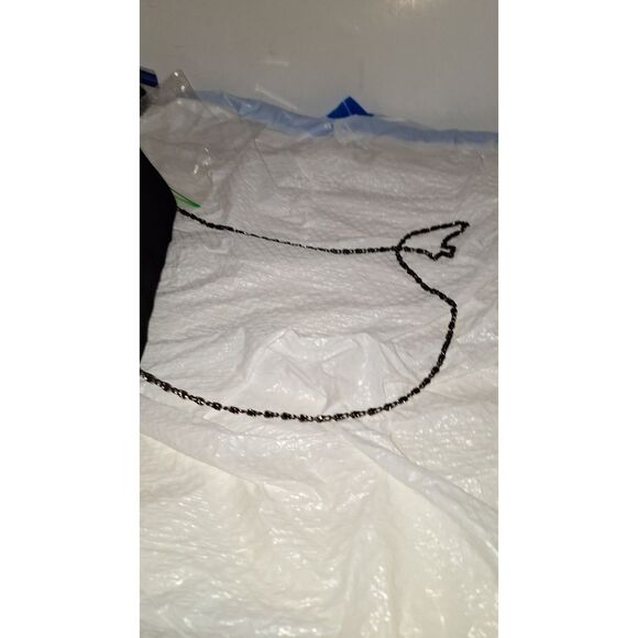 A Jessica McClintock Women's Evening Bag Black Satin Chain Handle Elegant - Picture 11 of 11